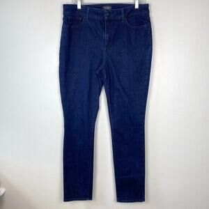NYDJ Alina Legging Jeans Jeggings Dark Way Skinny Liftxtuck Technology Size 14‎